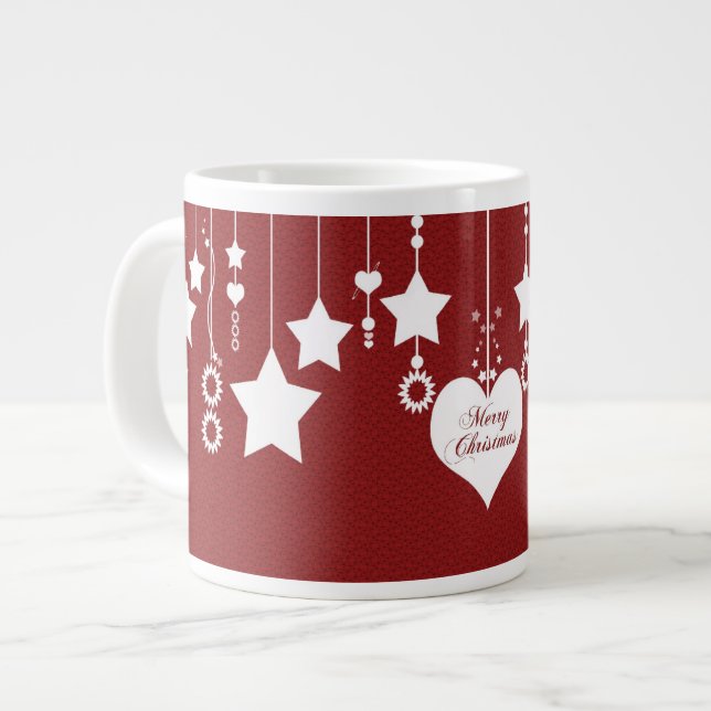Snowflake Christmas Mug (Front Left)