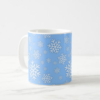 Snowflake Christmas mug blue