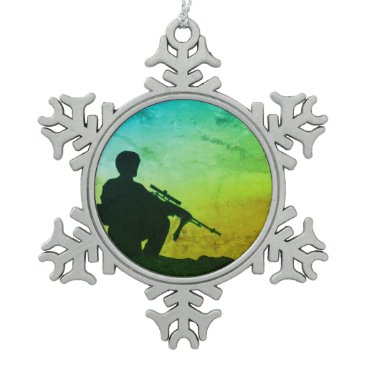 Snowflake Christmas Ornament with Soldier, green Snowflake Christmas Ornament with Soldier, green