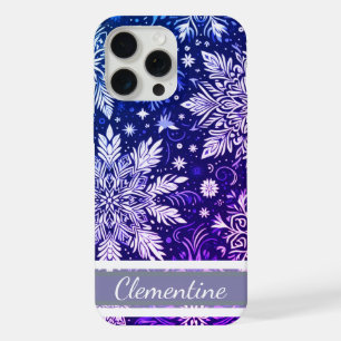 Snowflake Christmas Pattern iPhone 15 Pro Max Case