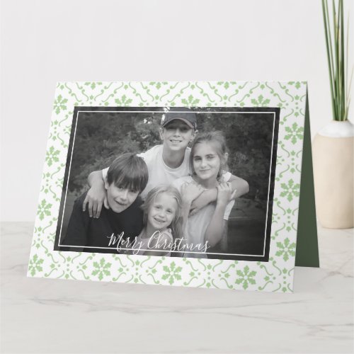 Snowflake Christmas Photo Card Classic 1 Photo