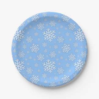 Snowflake Christmas plates