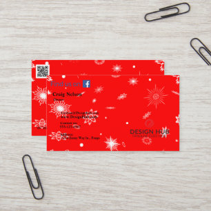 Snowflake Christmas professional business card