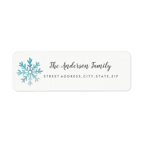 Snowflake Christmas Return Address Label