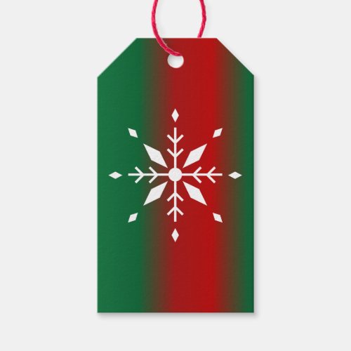 Snowflake Christmas Stripe Gift Tags