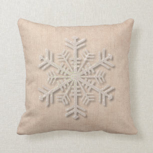 Snowflake  Christmas Throw Pillow