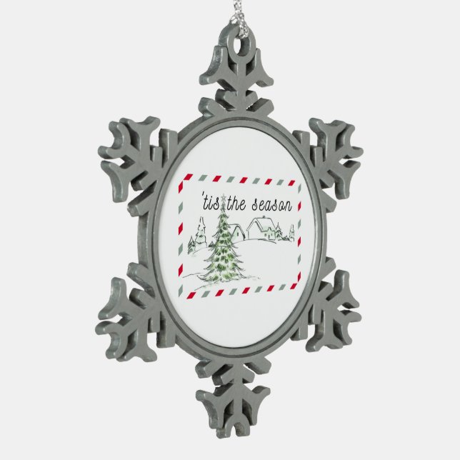 Snowflake Christmas Tree Ornament (Left)