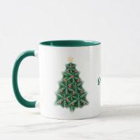 Snowflake Christmas Tree Personalized Mug
