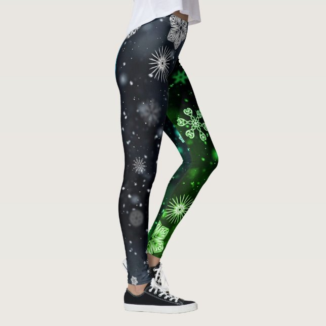 Snowflake Christmas/winter Leggings (Right)