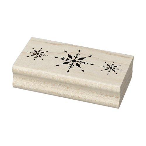 Snowflake Christmas Wood Art Stamp