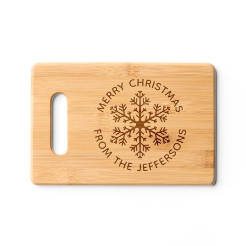 Snowflake Christmas Wooden Cutting Board