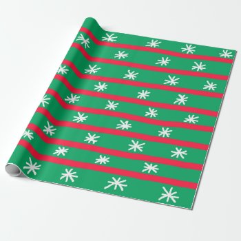 Snowflake Christmas Wrapping Paper by greatgear at Zazzle