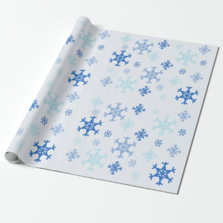 Snowflake Christmas Wrapping Paper - Light Blue