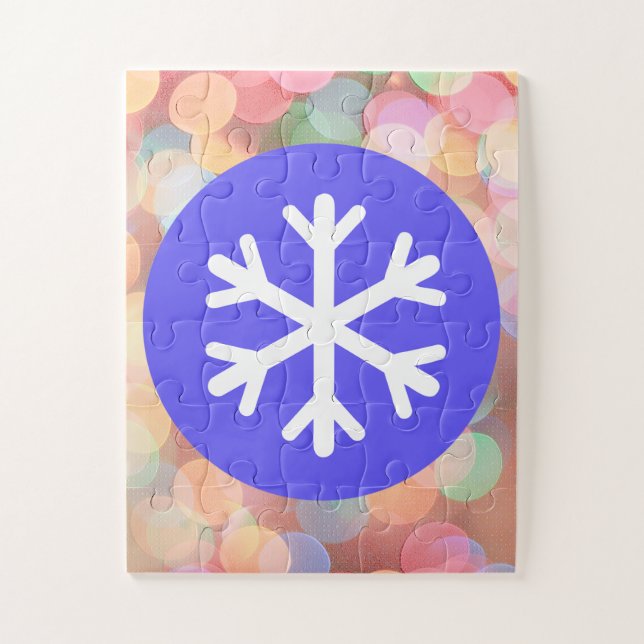 Snowflake Circle Childs Easy Puzzle (Vertical)