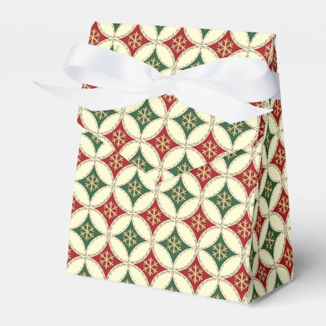 Snowflake Circles-3-PARTY FAVOR BOX,tent Boxes (Front Side)