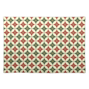Snowflake Circles-4-COTTON PLACE-MAT Cloth Placemat