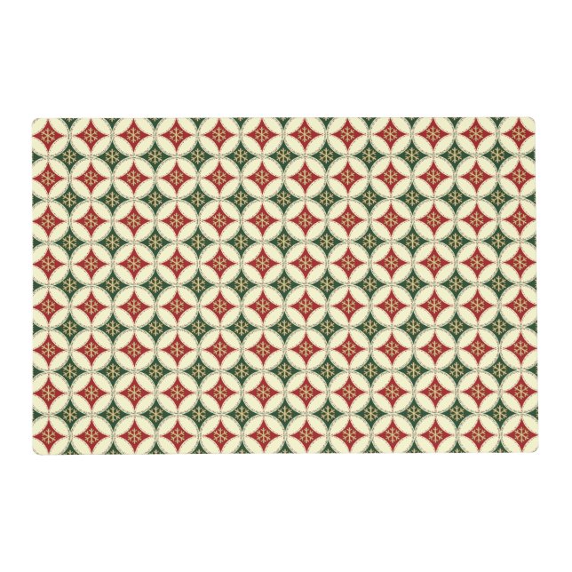 Snowflake Circles-4-PAPER PLACE-MAT Placemat (Front)