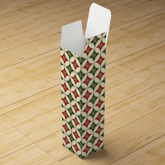 Snowflake Circles 4-WINE GIFT BOX (Opened)