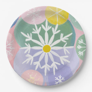 Snowflake Constellations Paper Plates