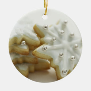 Snowflake Cookies Ceramic Ornament