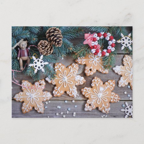 Snowflake Cookies Postcard