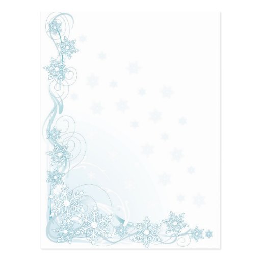 Snowflake Corner Postcard | Zazzle