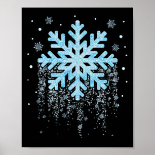 Snowflake Costume Winter Christmas Matching Mens K Poster