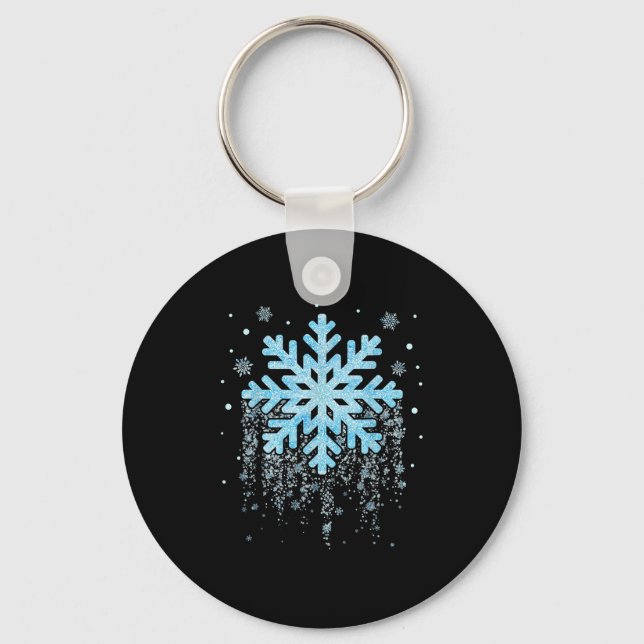 Snowflake Costume Winter Christmas Matching Mens W Keychain (Front)