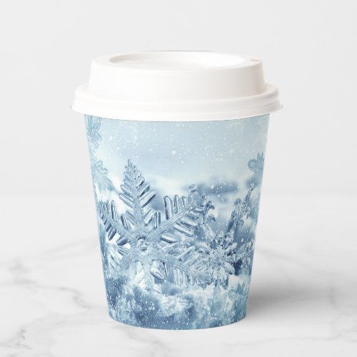 Snowflake Crystals Paper Cup
