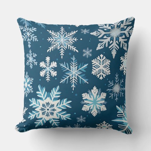 snowflake crystals pillow