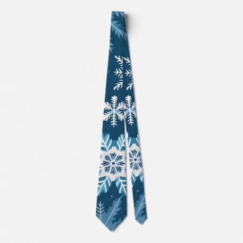 snowflake crystals tie