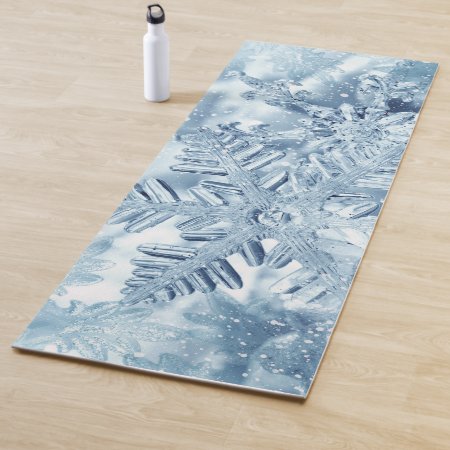 Snowflake Crystals Yoga Mat