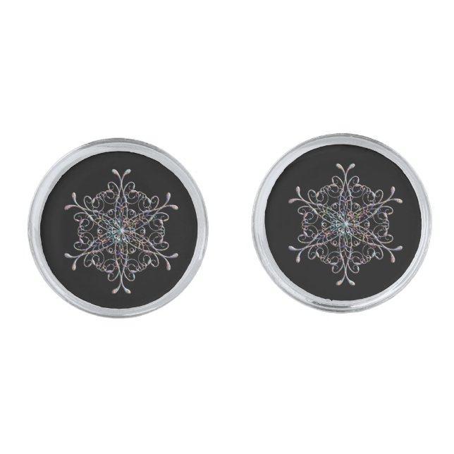 Snowflake Cufflinks (Front)