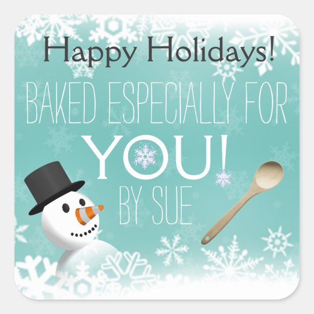 Snowflake Custom Baking Stickers (Front)