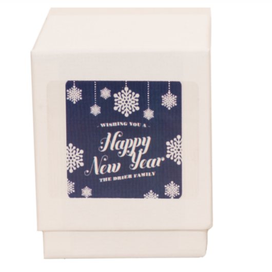 Snowflake Custom Holiday Candle (Front)