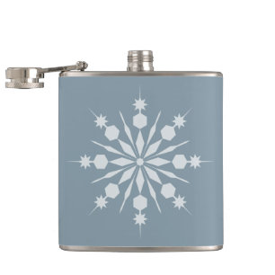 Snowflake custom monogram flask
