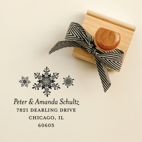Snowflake Custom Return Address Stamp 