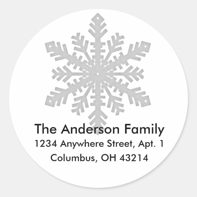Snowflake D2 Return Address Labels (Front)