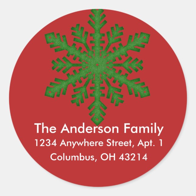 Snowflake D4b Return Address Labels (Front)