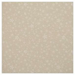 Snowflake Dance Hand-drawn Neutral Fabric