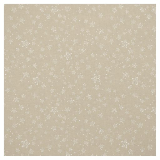 Snowflake Dance Hand-drawn Neutral Fabric