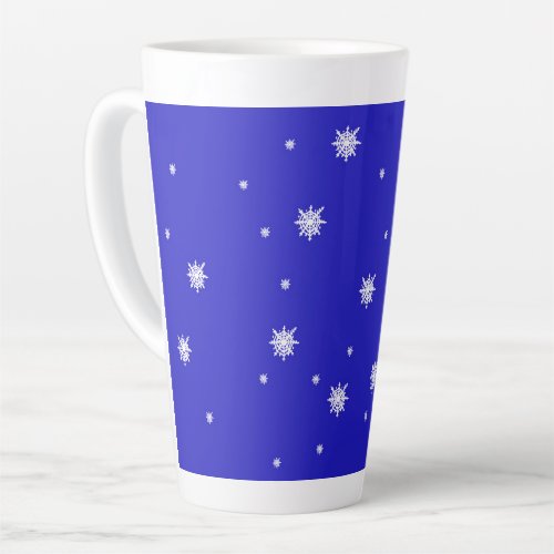 Snowflake Dance Pattern Latte Mug