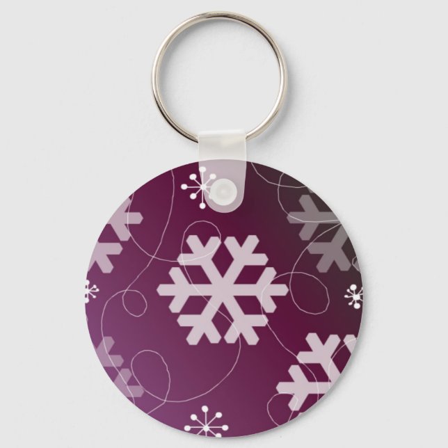 Snowflake Design Keychain (Front)