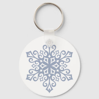 Snowflake Design Winter Keychain