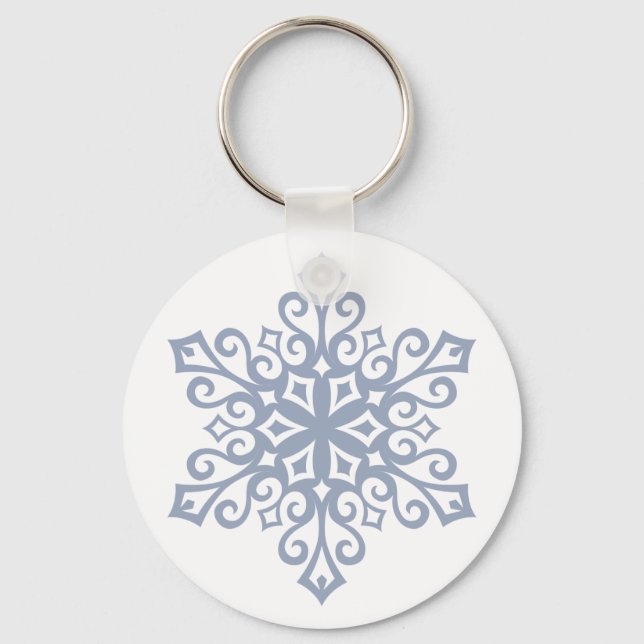 Snowflake Design Winter Keychain (Front)