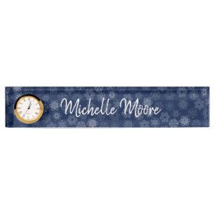 Snowflake Desk Name Plate