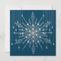 Snowflake diamond sparkle elegant winter blue