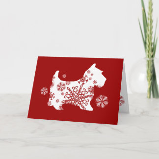 Snowflake Dog Holiday Greeting Card