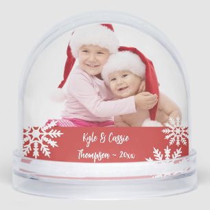 Snowflake Double Photo Snow Globe