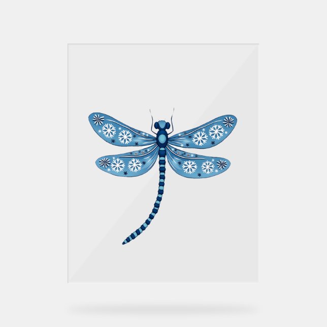 Snowflake Dragonfly Spirit Acrylic Sign (Front)